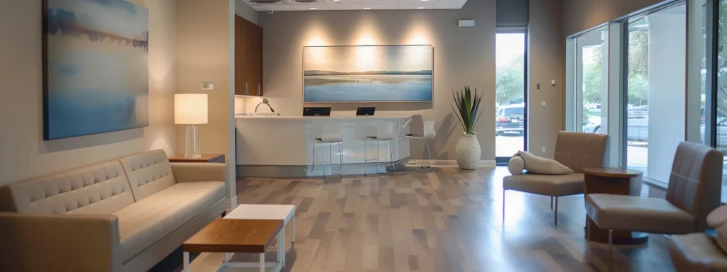 a modern dental clinic in san antonio, showcasing a sleek, inviting atmosphere with advanced dental technology and a friendly ambiance for patients seeking high-quality dental implant care.