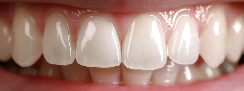 a radiant smile showcases the stunning transformation of dental veneers, highlighted against a softly lit, elegant dental office background.